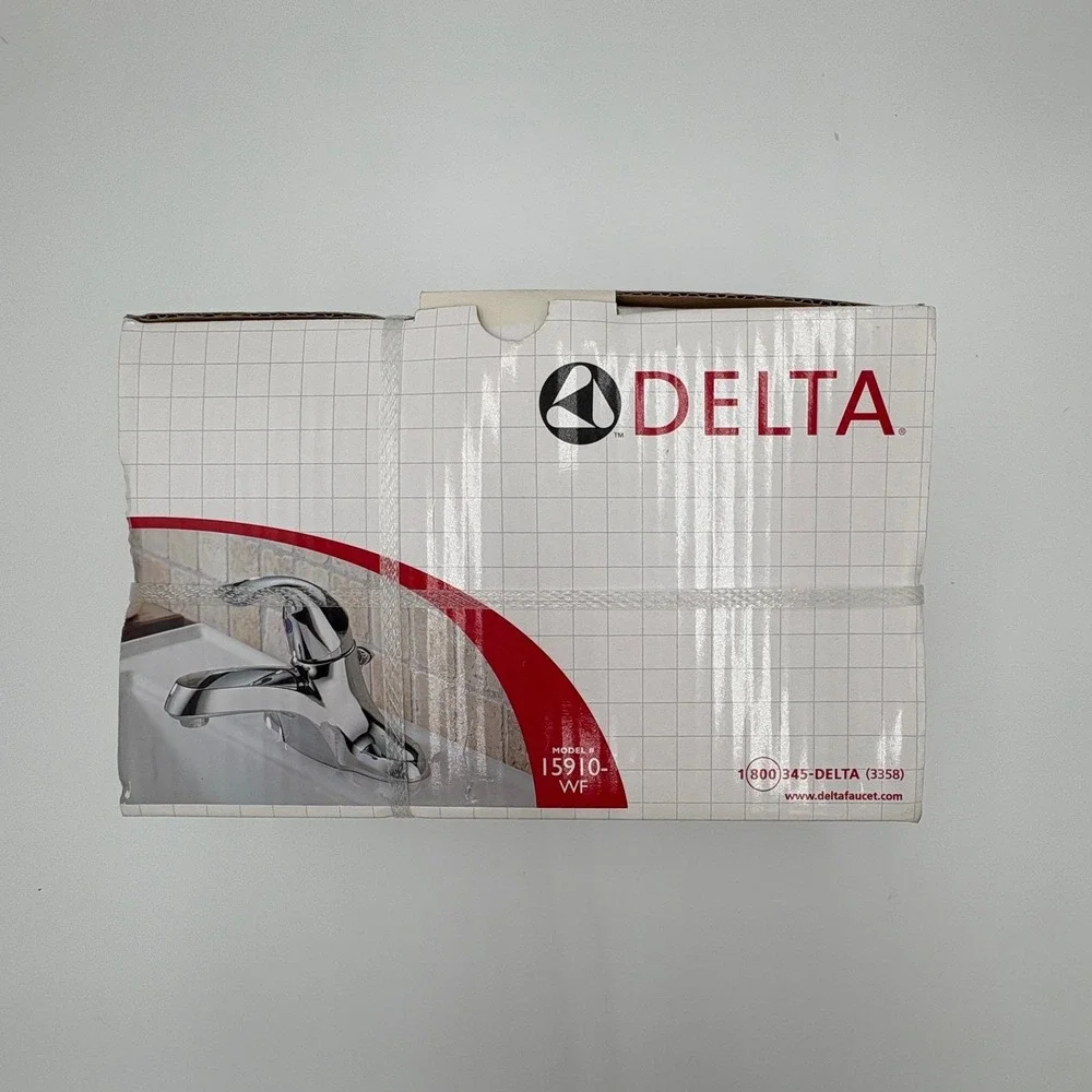Delta Bathroom Faucet 15910-WF Chrome Single Handle Sink Faucet Discontinued New